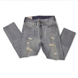 H&M- Women's light blue skinny distressed jeans - Size: 31/32